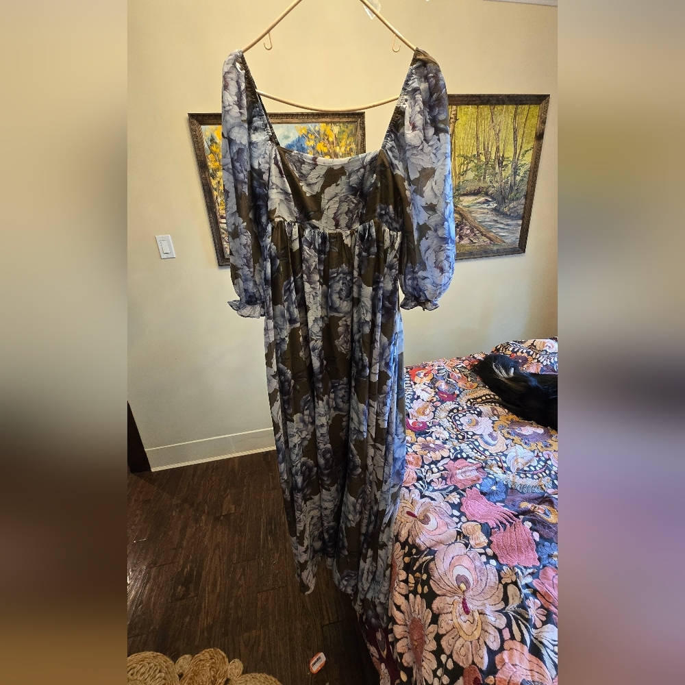 Floral Long Sleeve Boutique Maxi Dress
